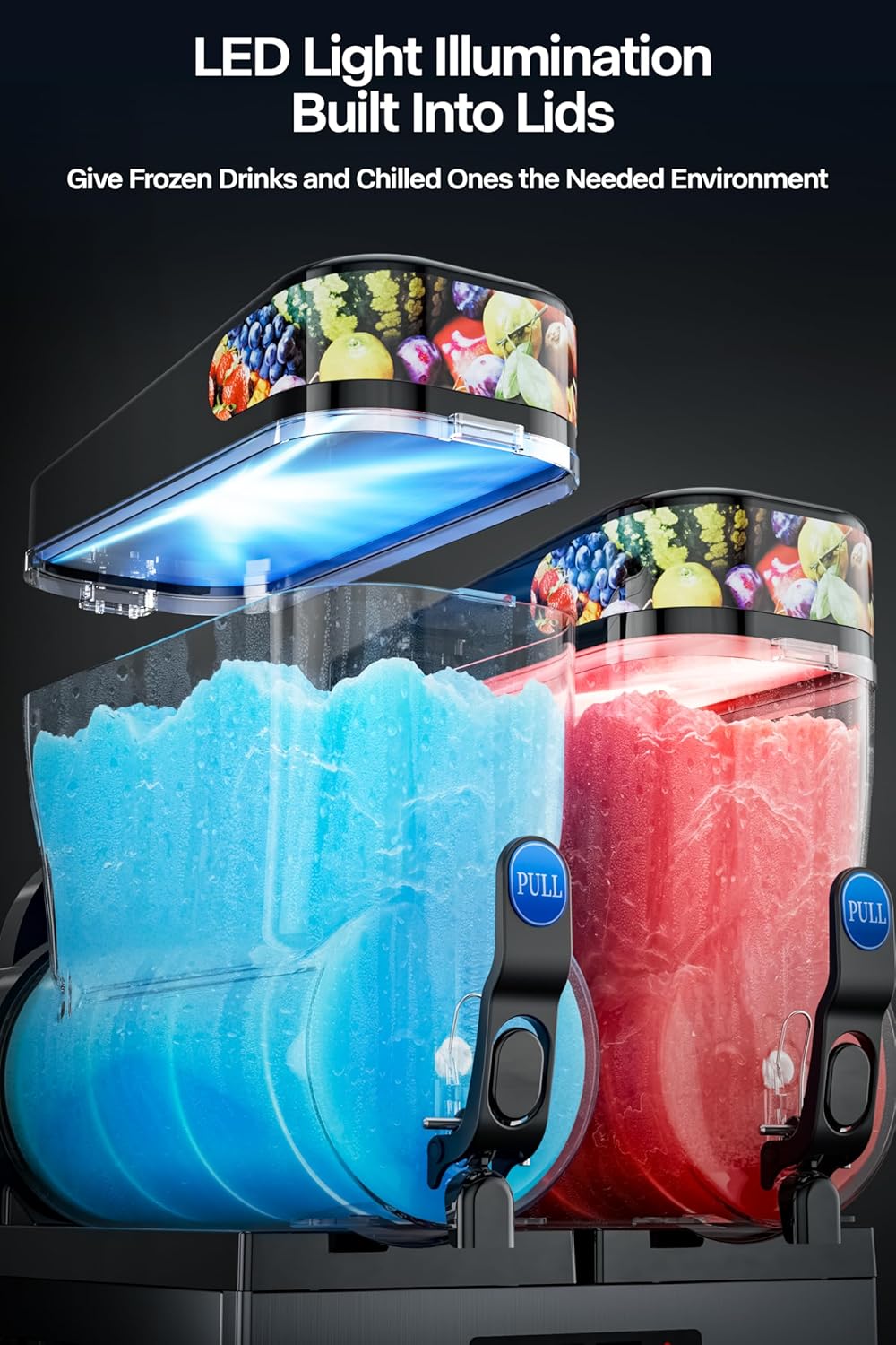 Commercial Slushie Machine, Frozen Drink Margarita Machine Smoothie Slushy Maker Stainless Steel 110V