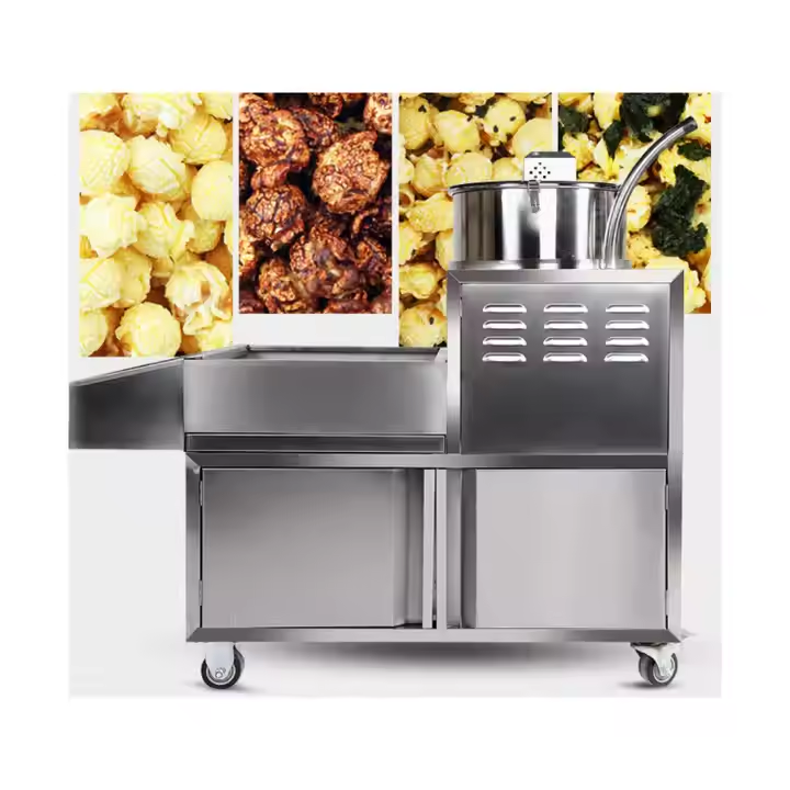 Fully Automatic Electric Gas Popcorn Machine Large Medium Small Popcorn Machines Gas Vertical Popcorn Machines