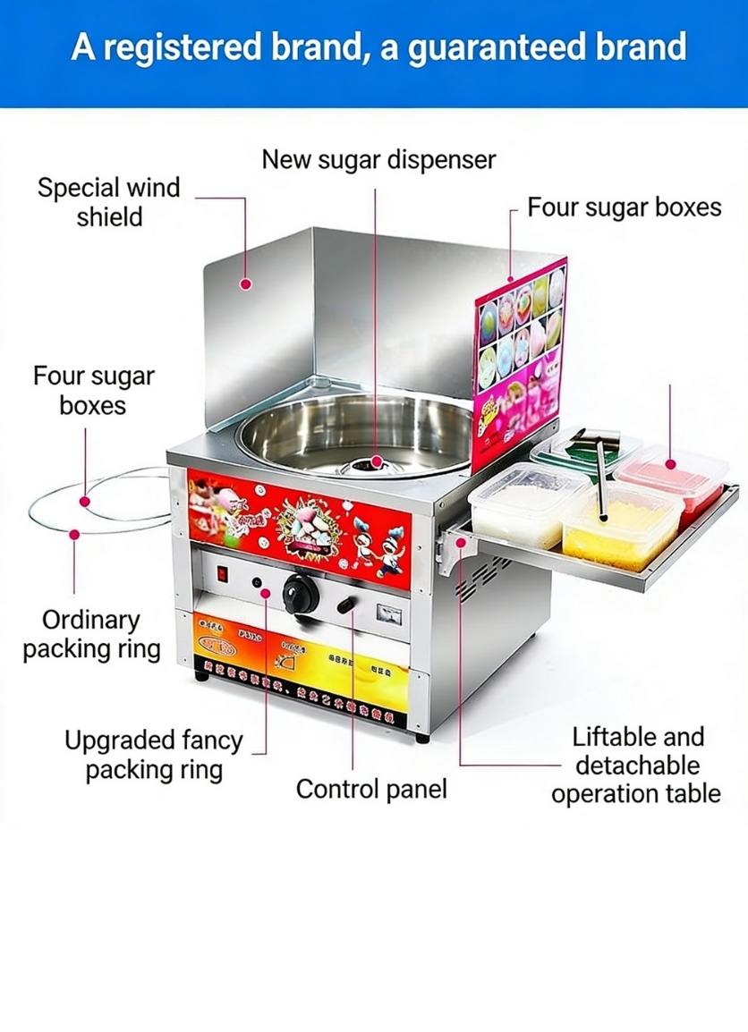 Sweet Cotton Candy Machine Gas Cotton Candy Machine Maker Marshmallow Flower Fancy Candyfloss Sugar Floss Machine